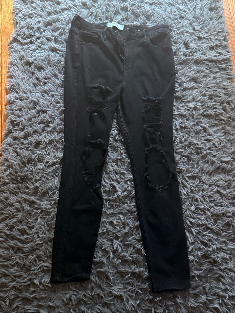 Hollister Black Distressed Skinny Jeans
